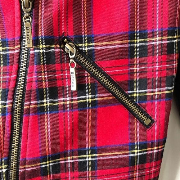 Bianca Nygard Plaid Cropped/Faux Leather Jacket - Picture 6 of 6